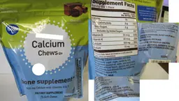 Label for Calcium Chews Chocolate