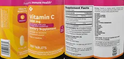 Label for Vitamin C 1000 mg
