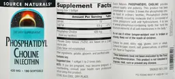 Label for Phosphatidyl Choline In Lecithin 420 mg