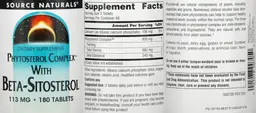 Label for Phytosterol Complex with Beta-Sitosterol 113 mg