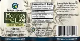 Label for Moringa Leaf Liquid Extract