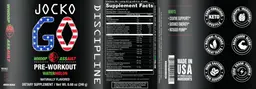Label for Go Pre-Workout Whoop Assault Watermelon