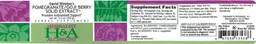 Label for David Winston's Pomegranate/Goji Berry Solid Extract