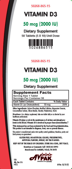 Vitamin D3 50 mcg