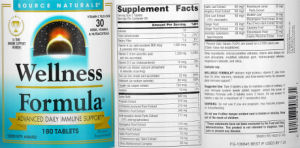 Label for Wellness Formula