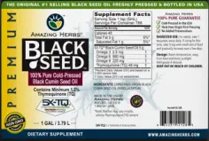 Label for Premium Black Seed