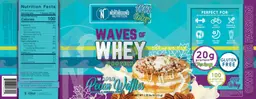 Label for Waves of Whey Protein Maple Pecan Waffles