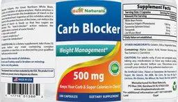 Label for Carb Blocker 