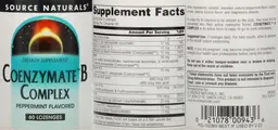 Label for Coenzymate B Complex Peppermint