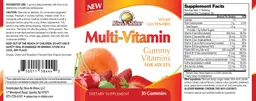 Label for Multi-Vitamin Gummy Vitamins for Adults