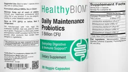 Label for Daily Maintenance Probiotics 5 Billion CFU