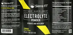 Label for Electrolyte Powder Lemonade
