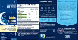 Label for Kids Sleep Liquid Natural Grape Flavor