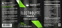 Label for Electrolyte Powder Tropical