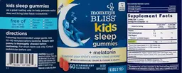 Label for Kids Sleep Gummies Strawberry