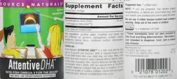 Label for Attentive DHA 100 mg