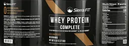 Label for Whey Protein Complete Rich Chocolate