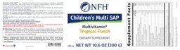 Label for Children's Multi SAP Tropical Punch