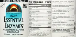 Label for Daily Essential Enzymes