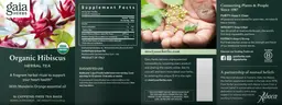 Label for Organic Hibiscus Herbal Tea
