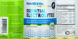Label for Essential Electrolytes