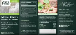Label for Mental Clarity Mushrooms & Herbs