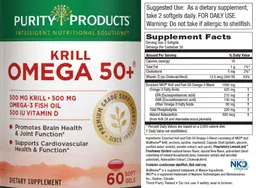 Label for Krill Omega 50+