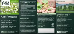 Label for Oil of Oregano