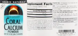 Label for Coral Calcium Powder