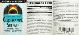 Label for Glucosamine Sulfate 500 mg