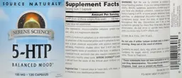 Label for 5-HTP 100 mg