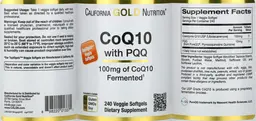 Label for CoQ10 100 mg with PQQ
