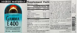 Label for Gamma E 400