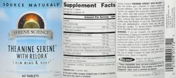 Label for Theanine Serene with Relora