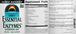 Label for Daily Essential Enzymes