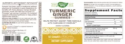 Label for Turmeric Ginger Gummies Mango Flavored