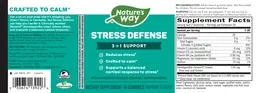 Label for Stress Defense Raspberry Flavored