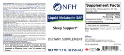 Label for Liquid Melatonin SAP
