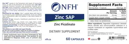 Label for Zinc SAP