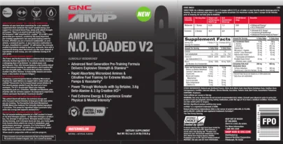 Label for Amplified N.O. Loaded V2 Watermelon