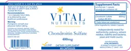 Label for Chondroitin Sulfate 400 mg