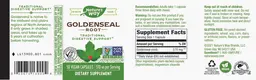 Label for Goldenseal Root 570 mg