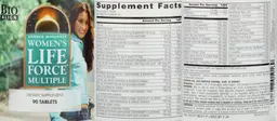 Label for Women's Life Force Multiple