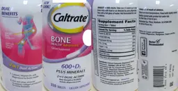 Label for Caltrate 600 + D3 plus Minerals