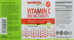 Label for Vitamin C 1000 mg Tablets
