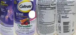 Label for Caltrate Chewables 600 + D3 plus Minerals
