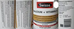 Label for Calcium + Vitamin D