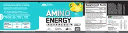 Label for Essential AMIN.O. Energy Advanced+ Beach Blast