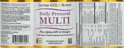 Label for Daily Prenatal Multi