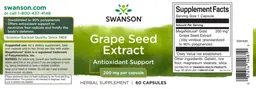 Label for Grape Seed Extract 200 mg
